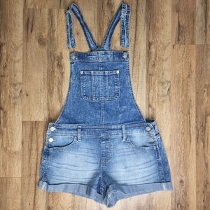 No Boundaries Juniors Relaxed Fit Denim Jean Shortalls Size M (7)